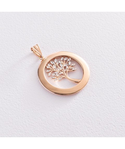 Gold pendant "Tree of Life" p03559 Onyx