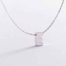Gold necklace with the letter "E" coll01254E Onix 45