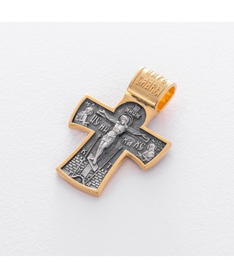 Silver cross (blackening, gilding) 132559 Onyx
