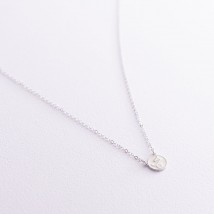 Silver necklace "Zodiac sign Capricorn" 181052 Capricorn Onyx 45