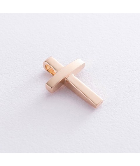 Cross in red gold p03450 Onyx