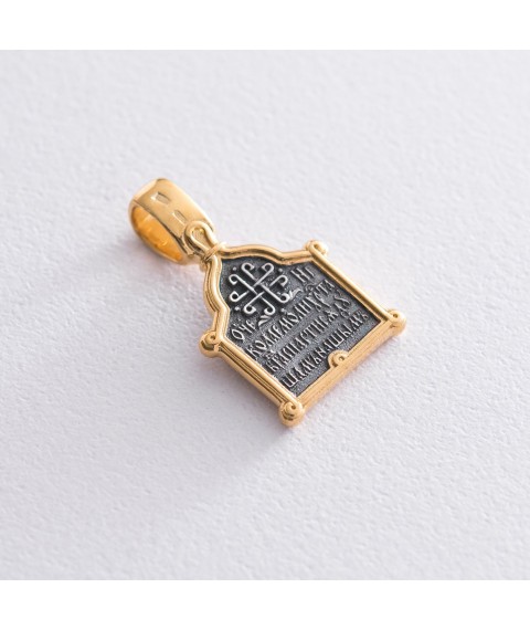 Silver pendant "St. Nicholas" 133018 Onyx