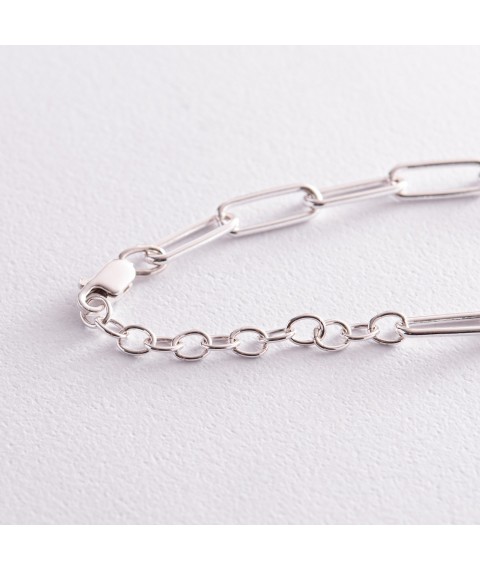 Silver bracelet "Chain" 141604 Onix 16