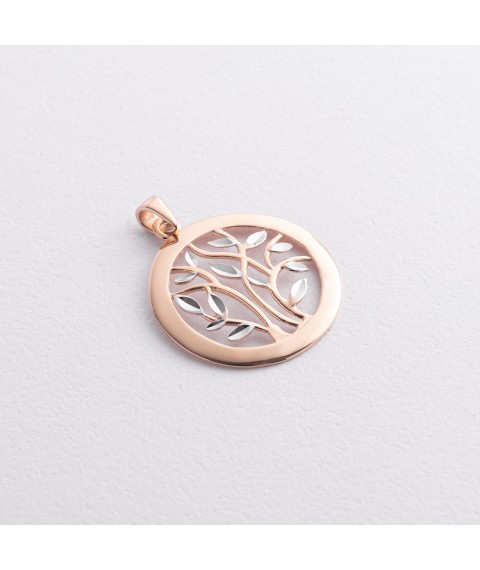 Gold pendant "Tree of Life" p03144 Onyx