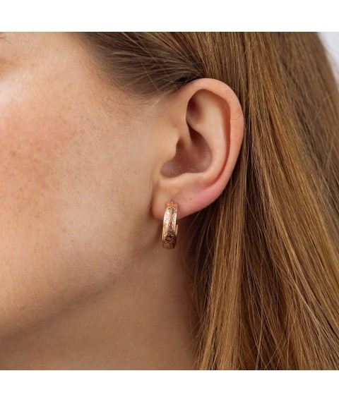 Gold earrings - studs "Vyshivanki" 338731300 Onyx
