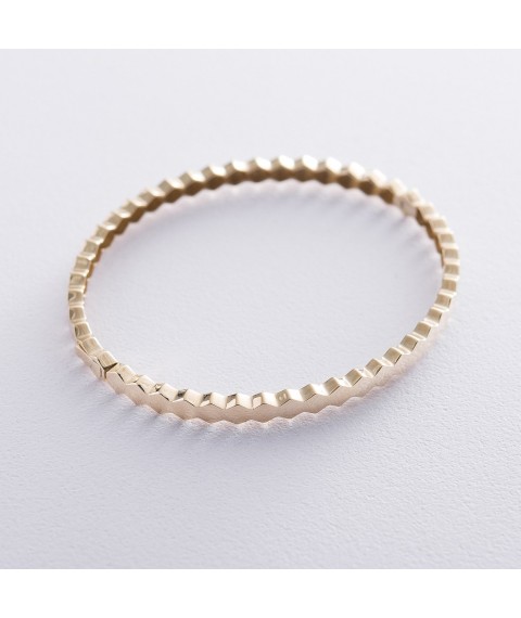 Rigid gold bracelet b04080 Onyx