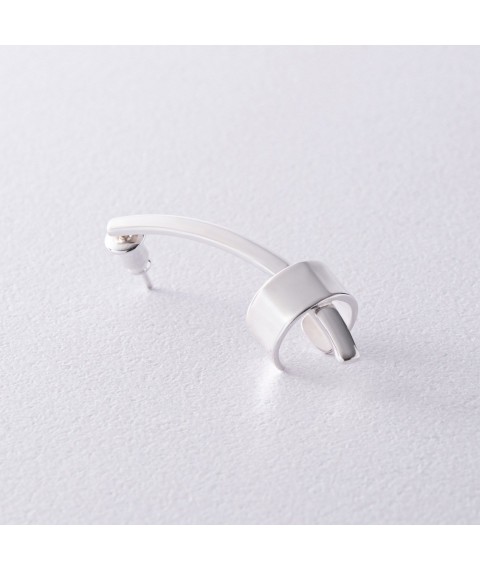 Silver cuff "Touch" 122913 Onyx
