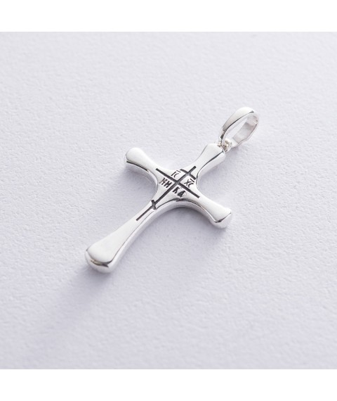 Срібний хрест "Спаси і Збережи" 132979 Онікс
