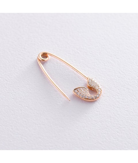 Gold pin with diamonds 206564ch Onyx
