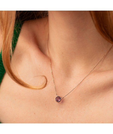 Gold necklace (amethyst) count01180 Onyx 46