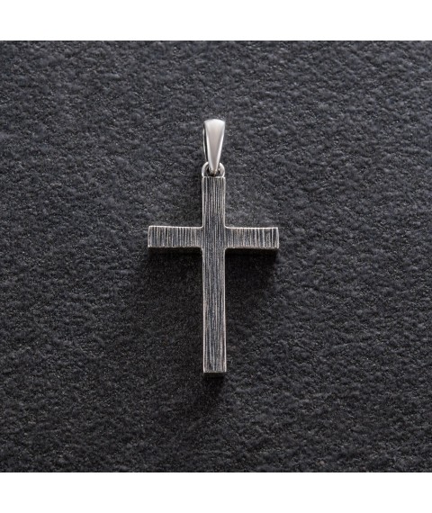 Срібний хрестик з чорнінням 132700ч Онікс
