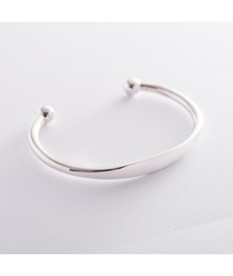 Silver hard bracelet for engraving 141395 Onyx