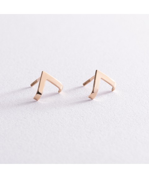 Earrings - studs "Accent" in yellow gold s07572 Onyx