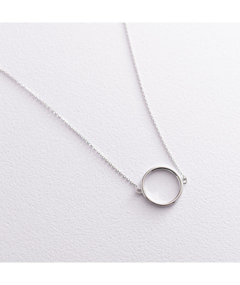 Necklace "Cycle" in white gold count01770 Onix 45