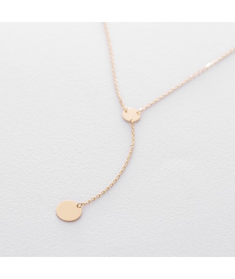 Gold necklace for engraving kol01478 Onix 50