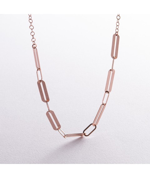 Necklace - chain in red gold kol02390 Onix 45