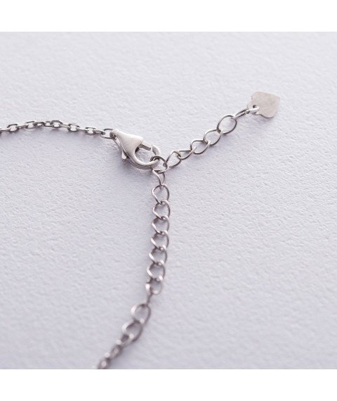 Silver necklace "Stars" 18797 Onyx 50