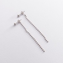 Silver dangling earrings 123040 Onyx