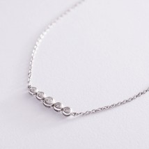 Gold necklace with diamonds kolm0288 Onix 44