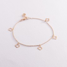 Bracelet "Clover" in yellow gold b05071 Onix 19