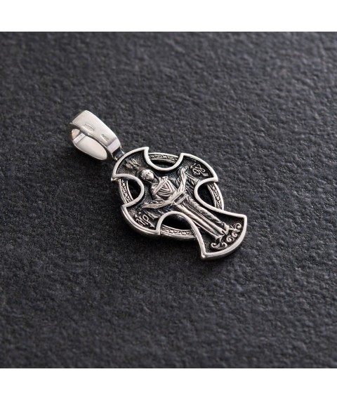 Silver Orthodox cross with blackening 132703 Onyx