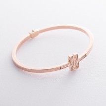Gold bracelet (cubic zirconia) b02320 Onyx