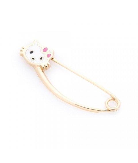 Gold pin "Hello Kitty" (enamel) 00260 Onix