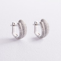 Earrings in white gold with diamonds MAE0139ar Onyx