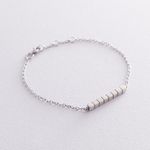 Silver bracelet "Cubes" 141526 Onyx 20