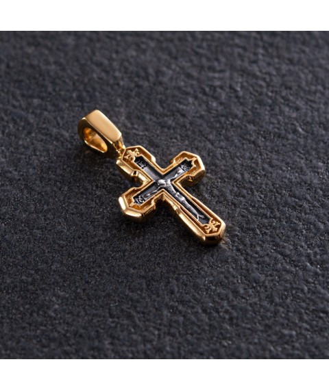 Silver cross with blackening and gilding 132388 Onyx