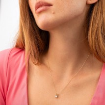 Gold necklace with cubic zirconia col01431 Onix 45