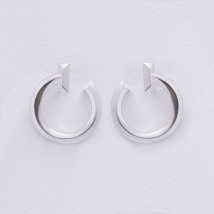 Earrings - studs "Evelyn" in silver 7102 Onyx