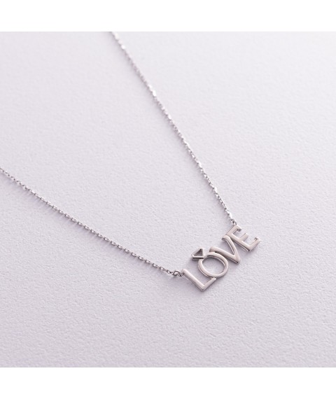 Золотое колье "Love" с помолвочным колечком кол01023 Онікс  45