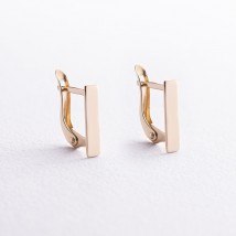 Earrings "Laconic" in yellow gold 470619M Onyx