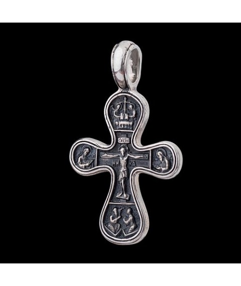 Silver cross with crucifix 13088 Onyx