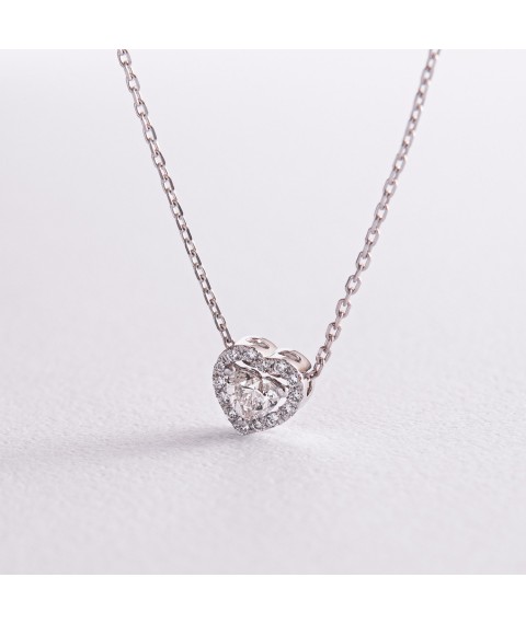 Gold necklace "Heart" with diamonds 722201121 Onyx 40