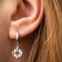 Gold earrings with diamonds 323131121 Onyx