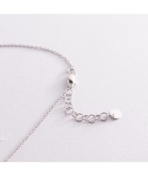 Necklace "Coins" in white gold 860417В Onix 45