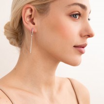 Gold earrings with diamonds sb0354di Onyx