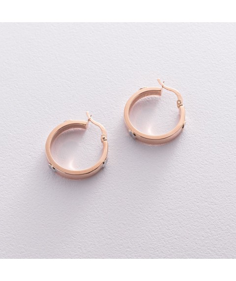 Gold earrings - rings s04883 Onyx