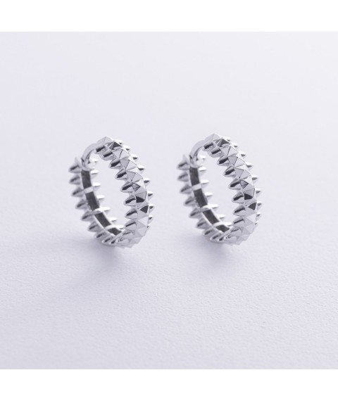 Earrings - rings in white gold s08622 Onyx