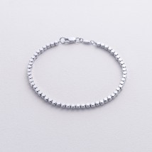 Браслет "Кубики" (біле золото) mini б05463 Онікс 19