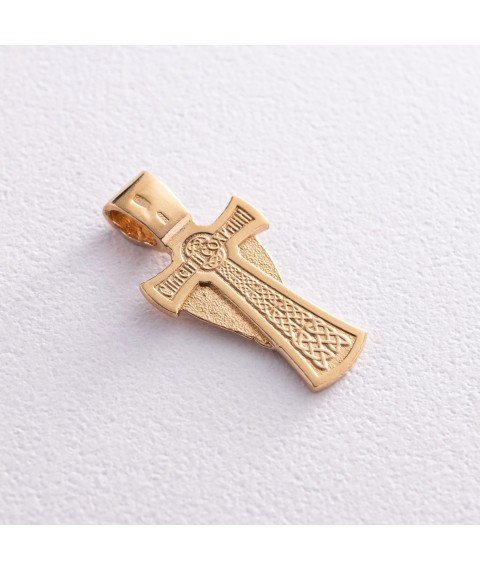 Православный крест "Ангел Хранитель. Спаси и сохрани" с позолотой 133202 Онікс