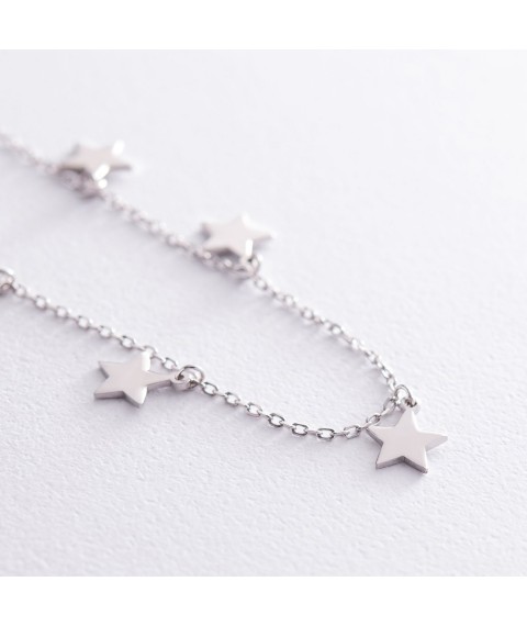 Silver necklace "Stars" (9 pcs) 181036 Onix 45