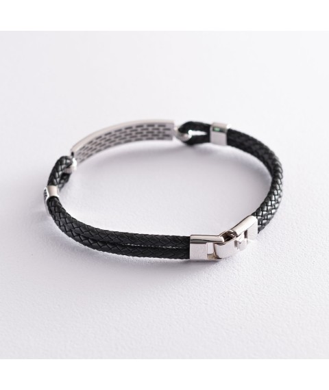 Rubber bracelet (cubic zirconia) b03980 Onix 23