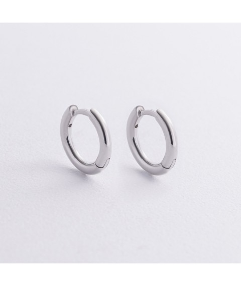 Серьги - кольца в серебре mini 7261 Онікс