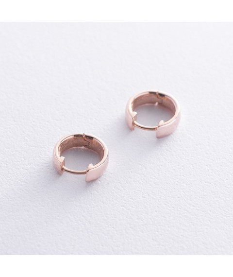 Earrings - rings in red gold s08435 Onyx