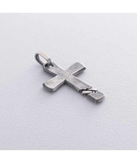 Silver cross with blackening 7093 Onyx