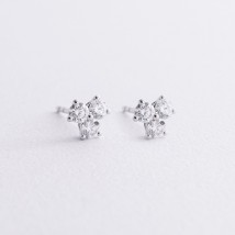 Gold earrings - studs with diamonds sb0409nl Onyx