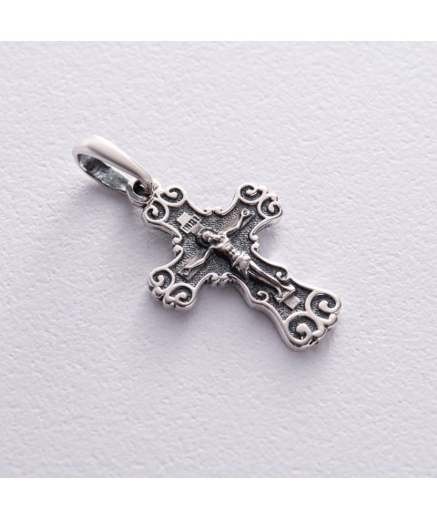 Silver cross with crucifix (blackening) 13335 Onyx